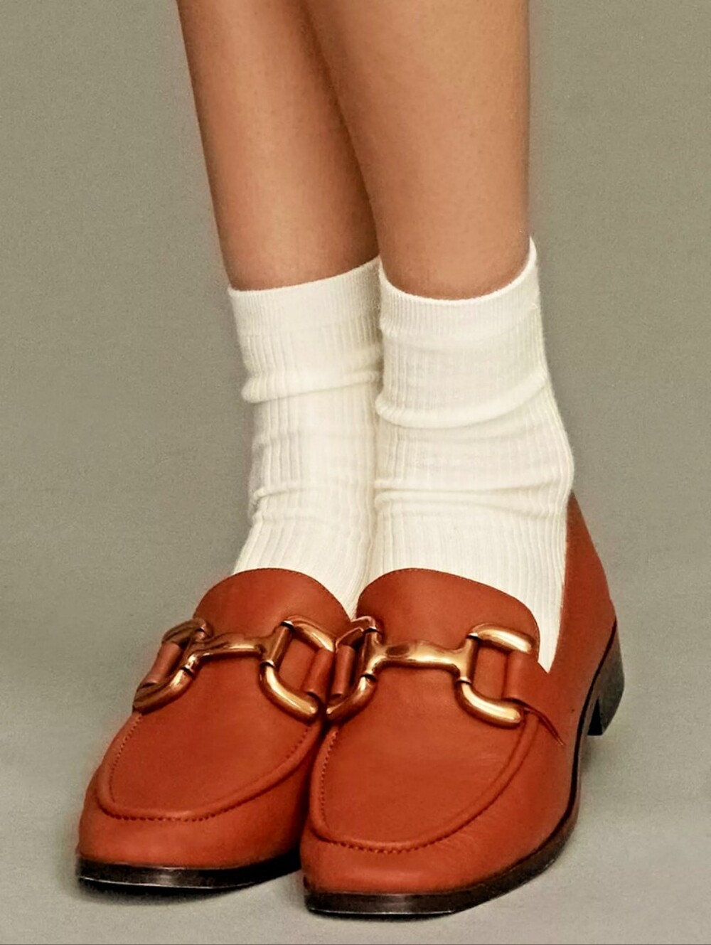 Anthropologie Bibi Lou Zagreb Smooth Leather Horsebit Loafers